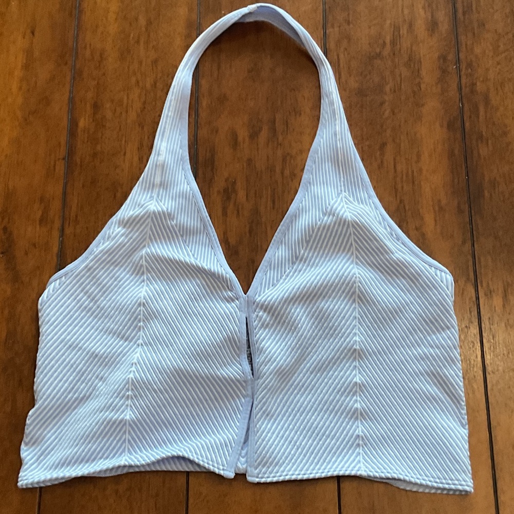 Stylish White Halter Bralette - Picture 1 of 3